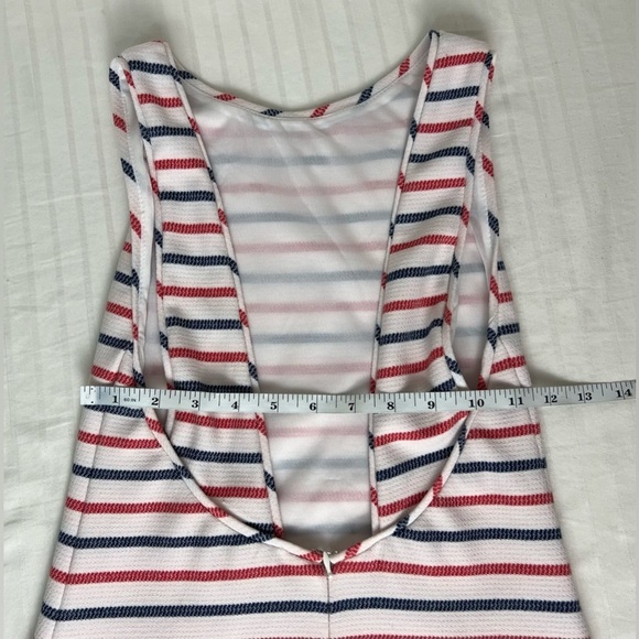 Zara Striped Sleeveless Bodycon Midi Dress Size Medium Casual Summer Stretch - Picture 13 of 14